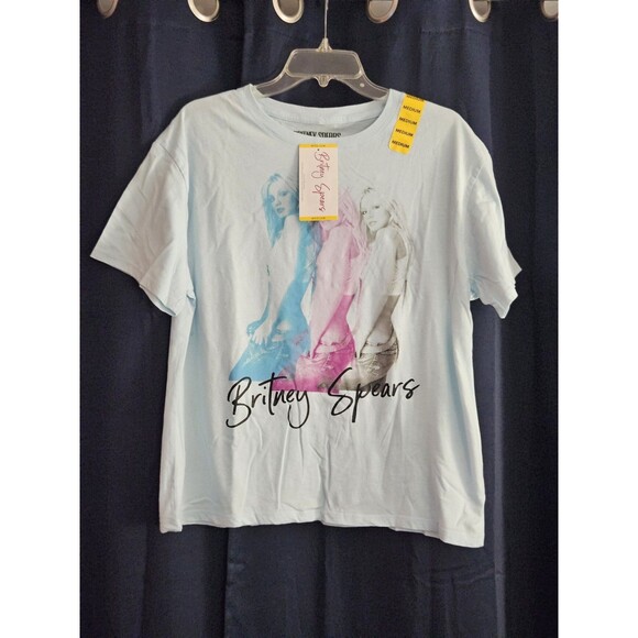 Unbranded Tops - Britney Spears Light Blue Tee Shirt Graphic Print 90's Pop - Women's M